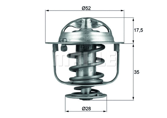 Thermostat, coolant (TX 119 82D)