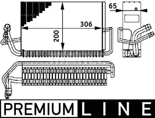 Evaporator, air conditioning