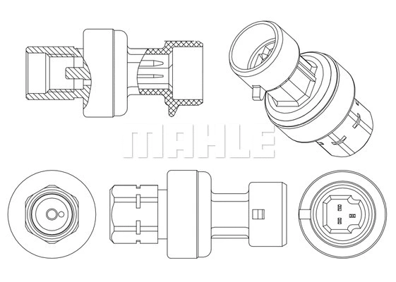 Pressure Switch, air conditioning (ASE 4 000P)