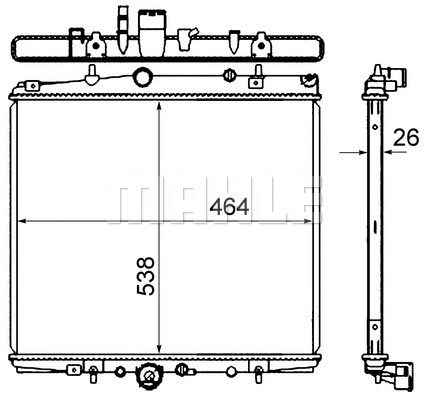 Radiator, engine cooling