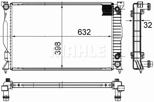 Radiator, engine cooling (CR 1898 000S)