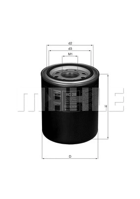 Filter, operating hydraulics (HC 28)
