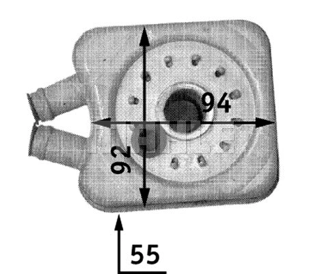Oil Cooler, engine oil (CLC 45 000S)