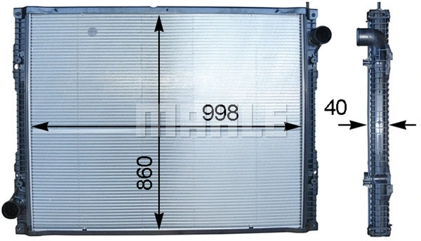 Radiator, engine cooling (CR 916 000P)