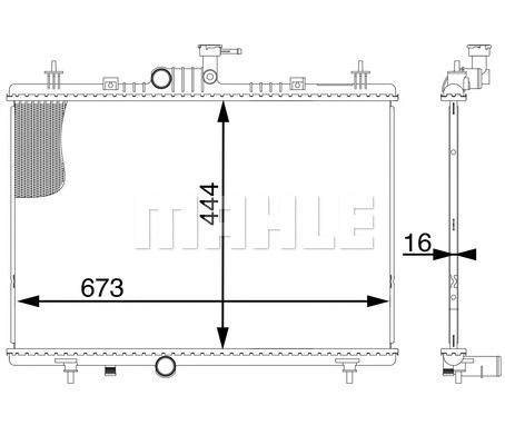 Radiator, engine cooling (CR 1606 000S)