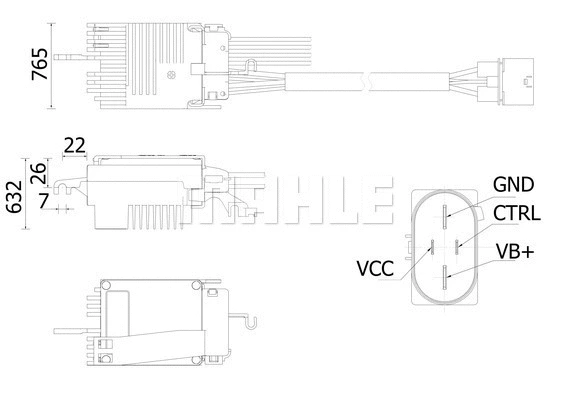 Regulator, interior blower (ABR 79 000S)