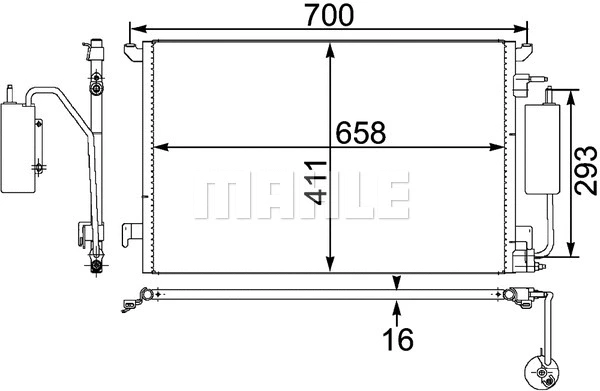 Condenser, air conditioning (AC 411 000P)