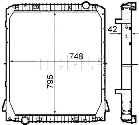 Radiator, engine cooling (CR 1913 000P)