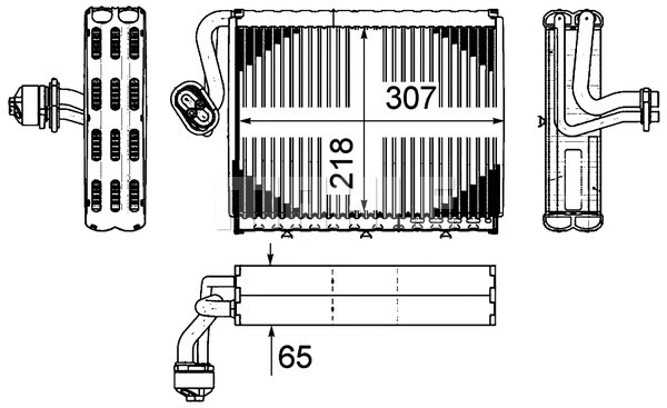 Evaporator, air conditioning (AE 108 000P)