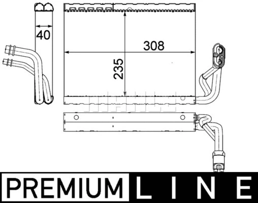 Evaporator, air conditioning