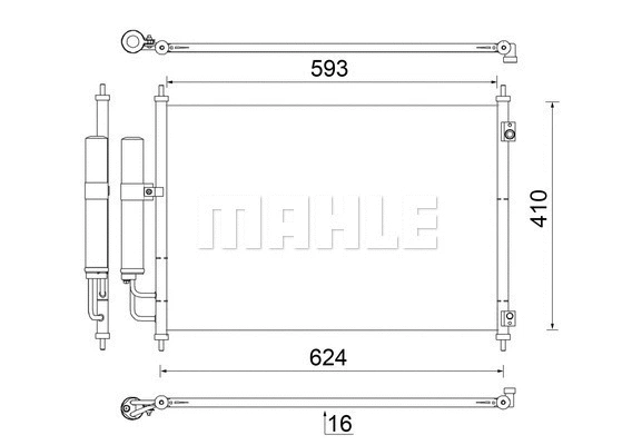 Condenser, air conditioning (AC 829 000S)