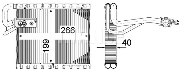 Evaporator, air conditioning (AE 123 000P)