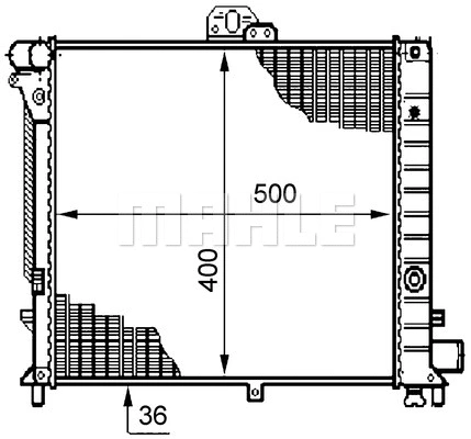 Radiator, engine cooling (CR 211 000S)