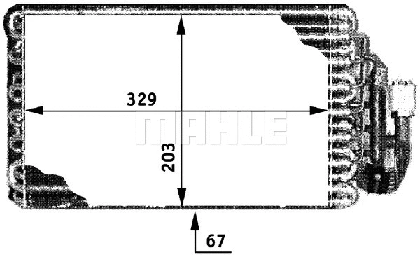 Evaporator, air conditioning (AE 30 000P)