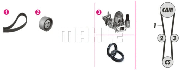 Water Pump & Timing Belt Kit (CPK 3 000P)