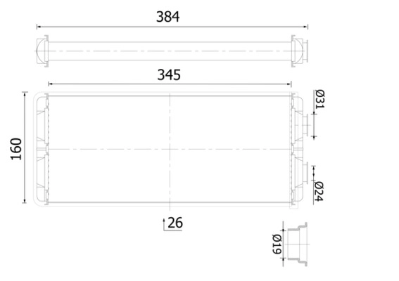 Heat Exchanger, interior heating (AH 296 000S)