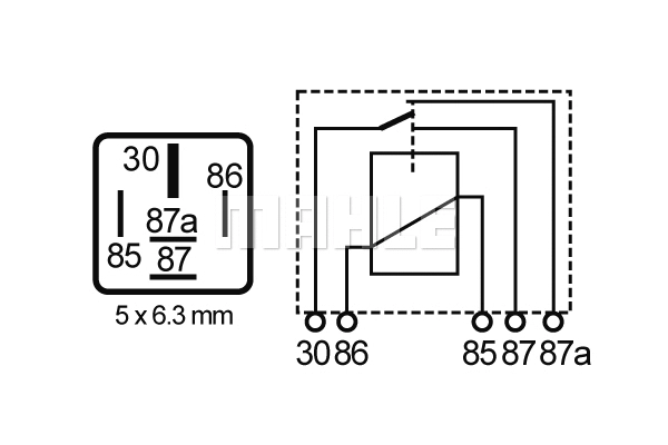 Relay, main current