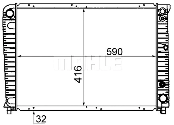 Radiator, engine cooling (CR 654 000S)