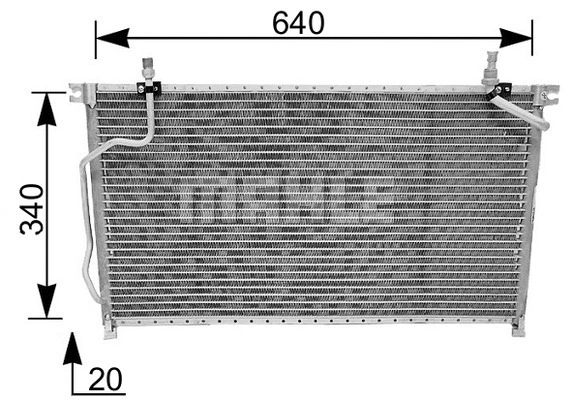 Condenser, air conditioning (AC 185 000S)