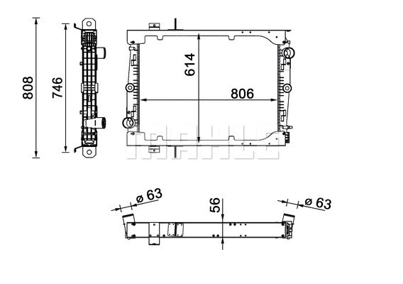 Radiator, engine cooling (CR 1549 000S)