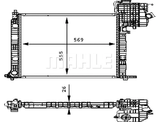 Radiator, engine cooling