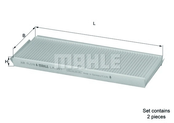 Filter, cabin air (LA 391/S)