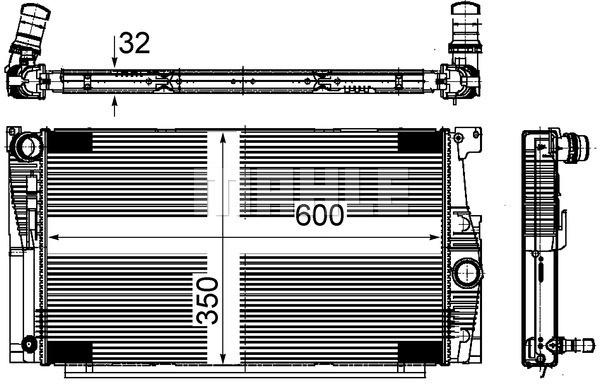 Radiator, engine cooling (CR 775 000S)