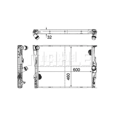 Radiator, engine cooling
