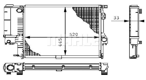 Radiator, engine cooling (CR 243 000P)