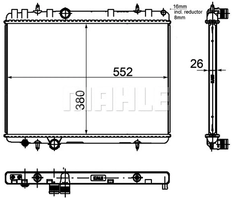 Radiator, engine cooling