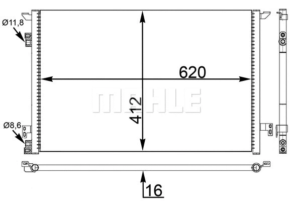 Condenser, air conditioning (AC 411 000S)