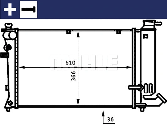 Radiator, engine cooling (CR 170 000S)