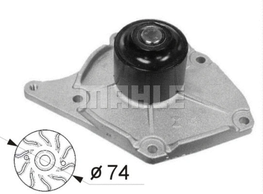 Water Pump, engine cooling (CP 54 000S)