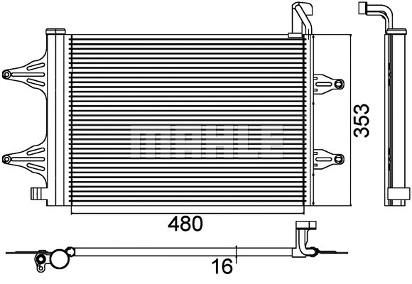 Condenser, air conditioning (AC 359 000P)