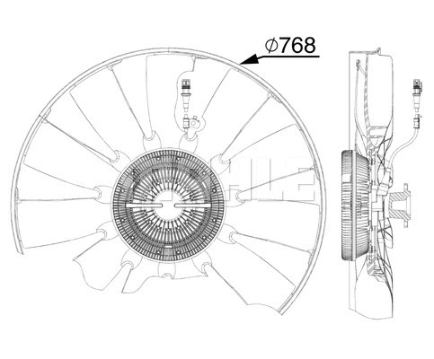 Fan, engine cooling (CFF 527 000P)