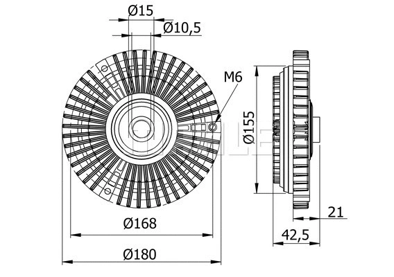 Clutch, radiator fan (CFC 71 000S)