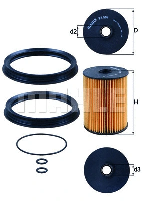 Fuel Filter (KX 504D)