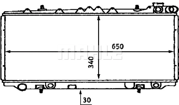 Radiator, engine cooling (CR 436 000S)