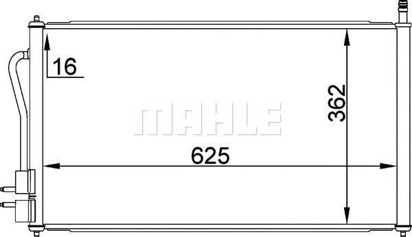 Condenser, air conditioning (AC 218 000P)