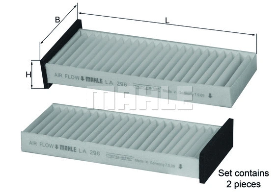 Filter, cabin air (LA 296/S)