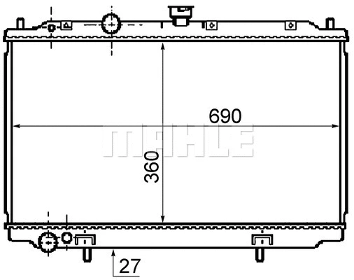 Radiator, engine cooling (CR 1077 000S)
