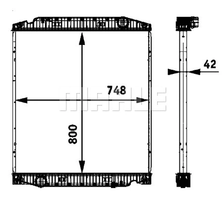 Radiator, engine cooling (CR 719 000P)