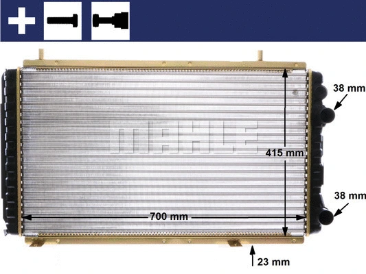 Radiator, engine cooling (CR 168 000S)