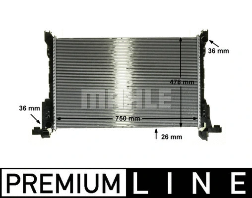 Radiator, engine cooling (CR 86 000P)