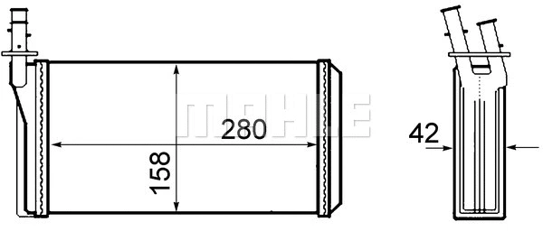 Heat Exchanger, interior heating (AH 63 000S)