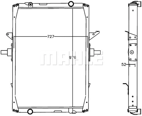 Radiator, engine cooling (CR 1222 000P)