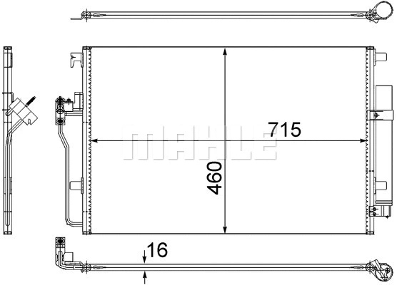 Condenser, air conditioning (AC 553 001S)