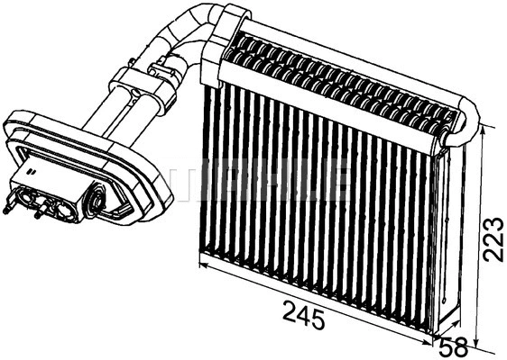 Evaporator, air conditioning