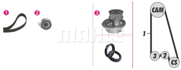 Water Pump & Timing Belt Kit (CPK 1 000P)