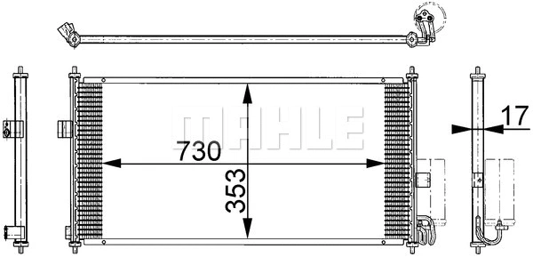 Condenser, air conditioning (AC 674 000S)